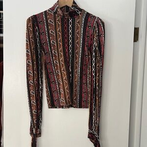 Free People Multicolor Striped Blouse